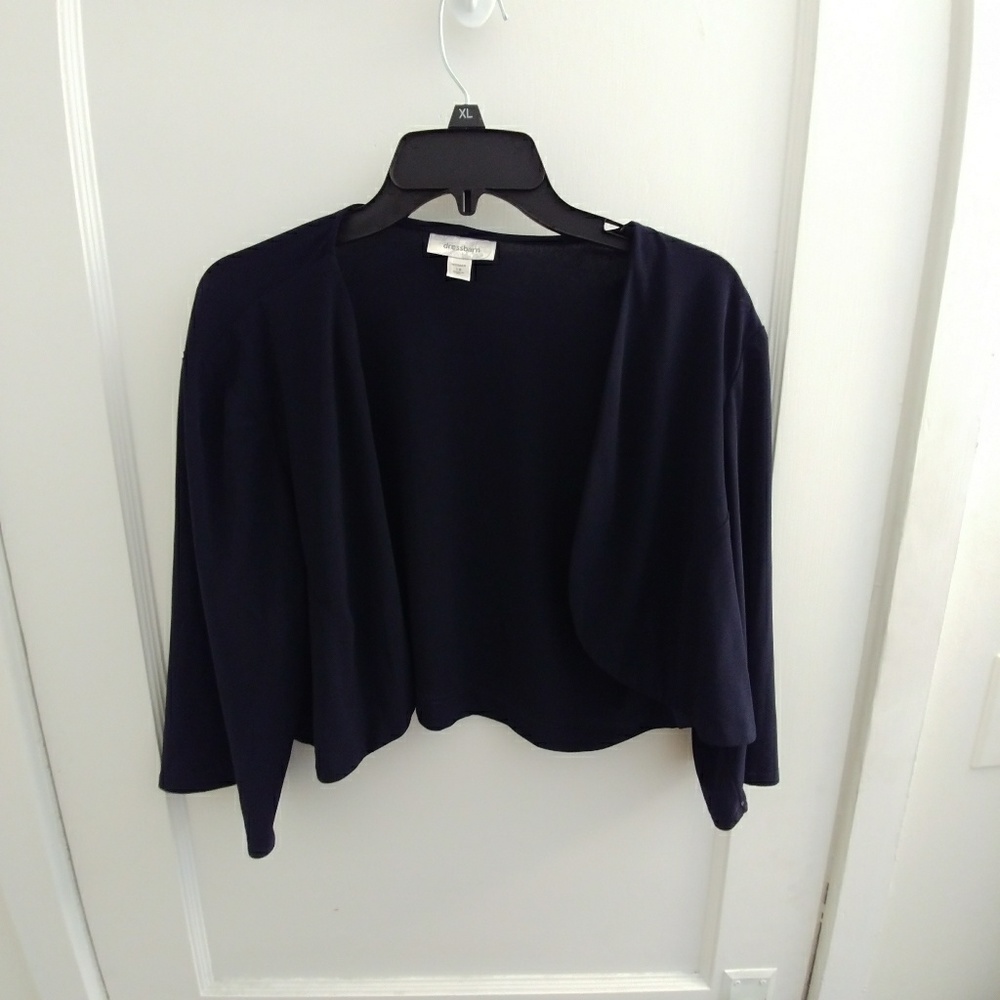 Navy shrug, size 18